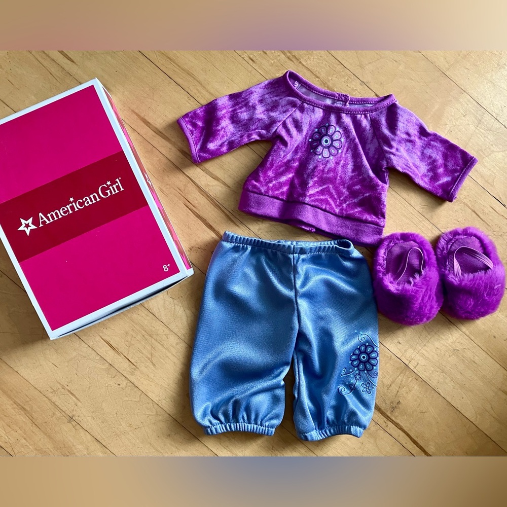 American Girl 18” Doll Chrissa’s Pajamas PJs Sleep Set NEW doll clothes